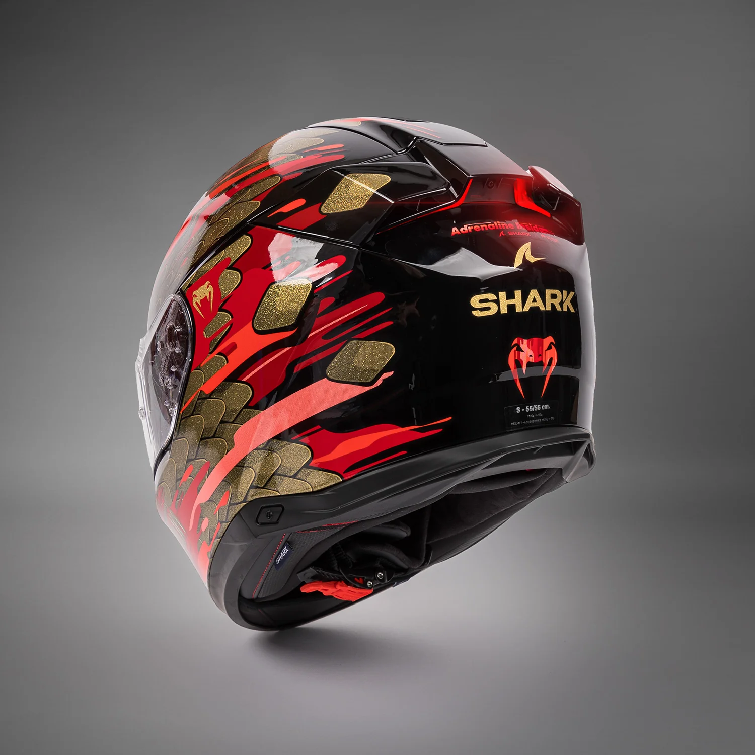 Casco de moto Venum x Shark SKWAL i3 - Rojo/Dorado - Imagen 8