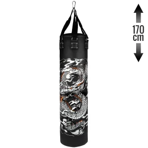 Saco de boxeo Venum Dragon's Flight - Negro/Blanco - 170 cm