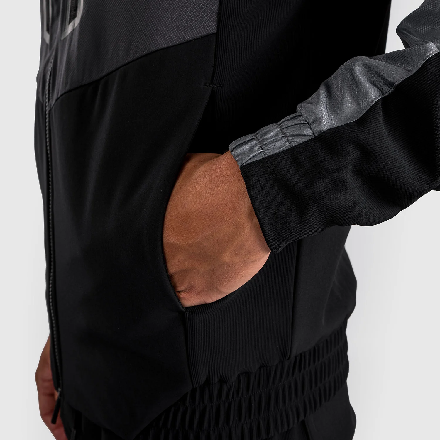 Venum Laser 3.0 Track Jacket - Negro/Gris - Imagen 9
