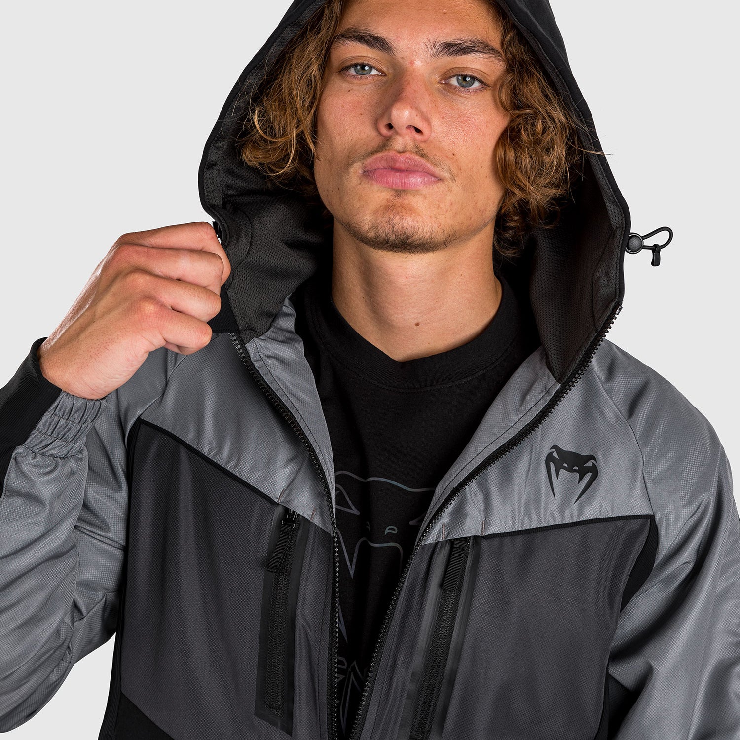Venum Laser 3.0 Track Jacket - Negro/Gris - Imagen 8