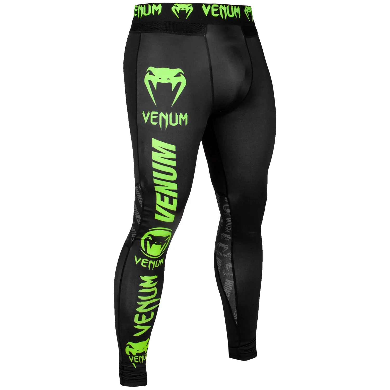 Mallas Venum Logos - Negro/Amarillo Fluo